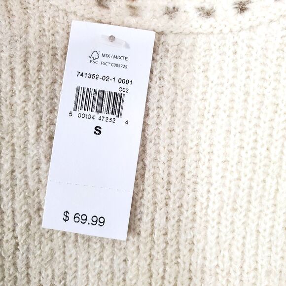 GAP Cashsoft Crew Ivory Sweater Women Small S Cream Comfort NWT MSRP $69.99 - Picture 4 of 9
